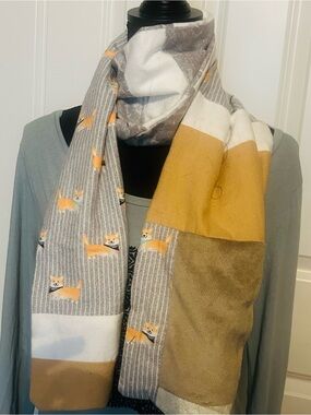 Cozy scarf corgi theme flannel